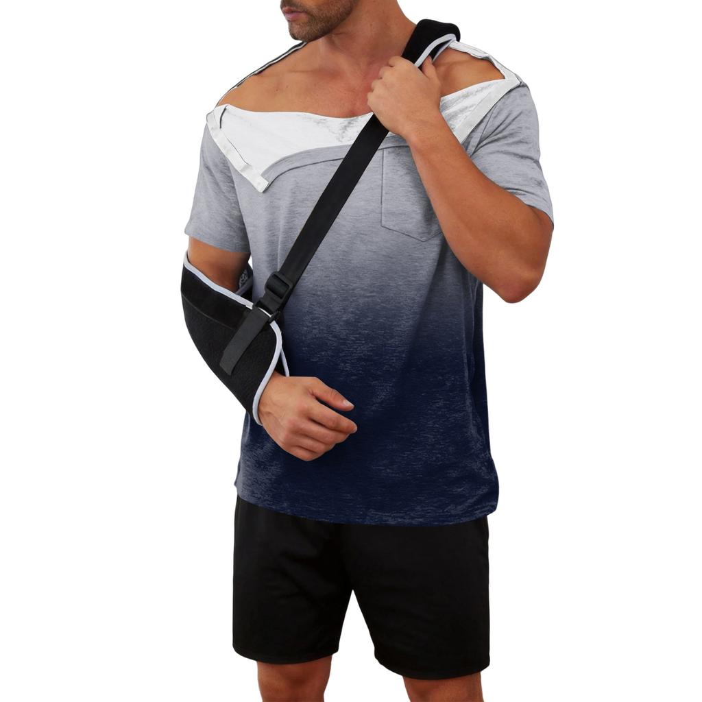 Men’s Recovery Shirt Pattern Full Opening Front Short Sleeve -Away Design for Use