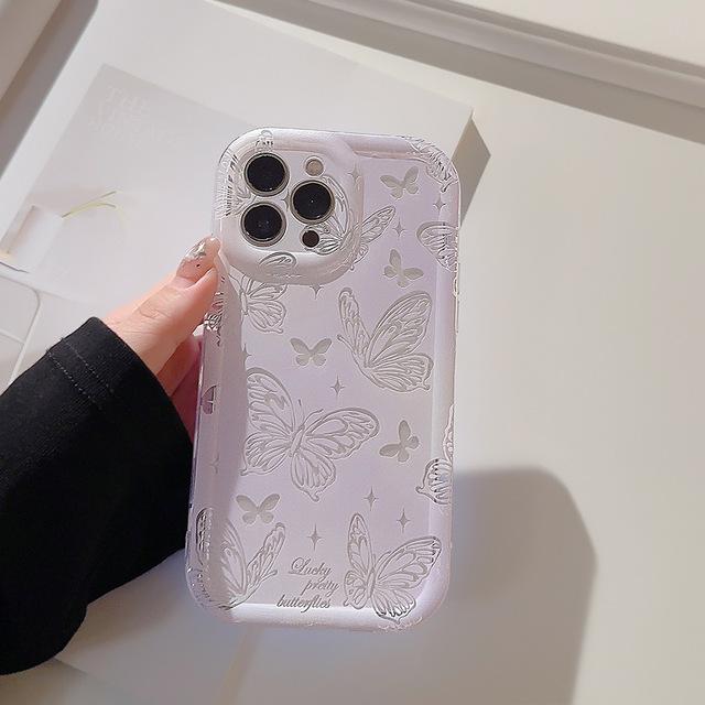 Ins 2023 противоударный чехол для телефона с бабочкой для Iphone 14 Plus Pro Max 13 12 11 Promax, мягкий силиконовый чехол с мультяшным рисунком, капа