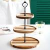 Прочная деревянная подставка для кексов с круглыми краями, экономящая место для сэндвич-хлеба, подставка для свадебного торта