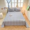 Новые простыни класса А, окрашенные пряжей, простые однотонные, в клетку, простыни из одной детали, приятные к коже и мягкие