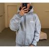 Youth Couples Casual Wide Leg Pants Set With Print Design Hooded Sweatshirt Loose Fit Streetwear