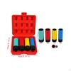 4 Pieces 1/2" Drive Impact Lug Nut Socket Kit 17mm 19mm 21mm 22mm with Colored Protective Covers