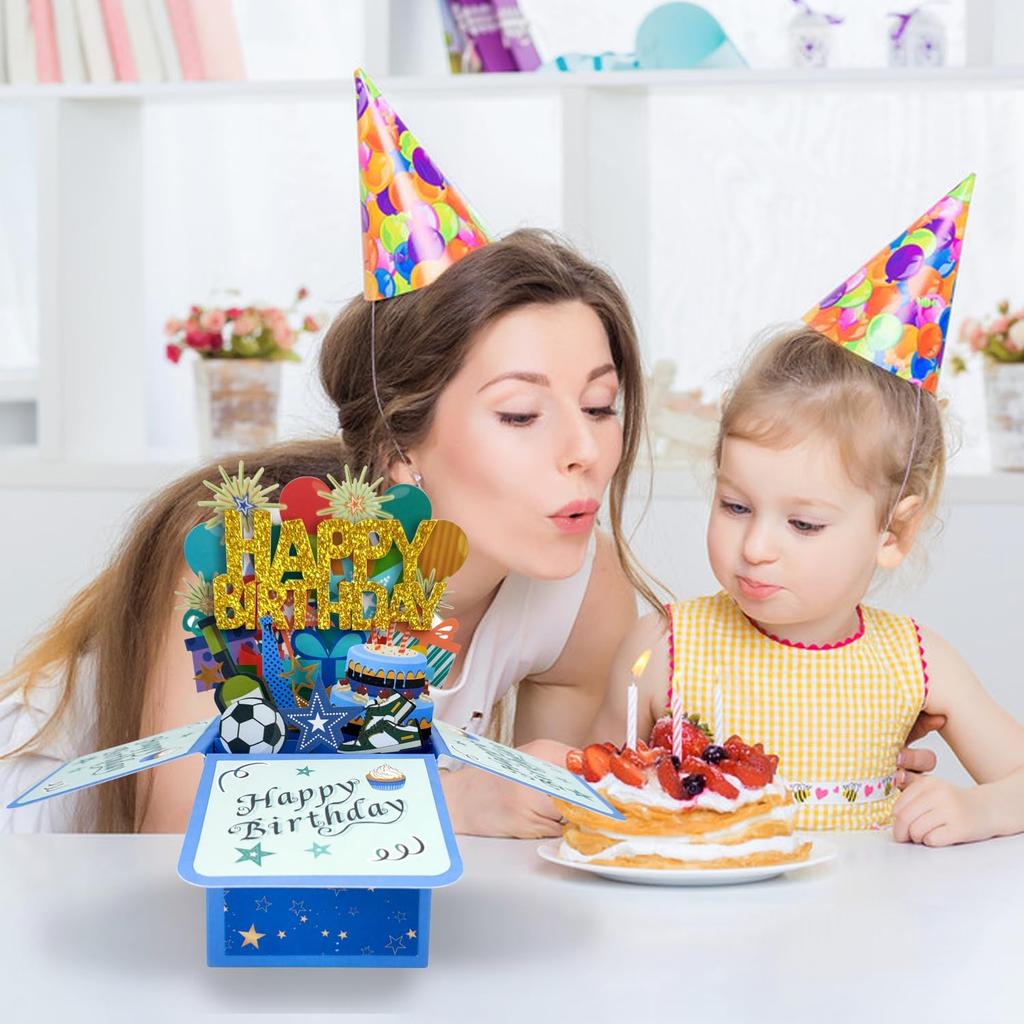 Всплывающая открытка на день рождения 3D-открытка на день рождения с конвертами и бирками для заметок, поздравительные открытки, подарки