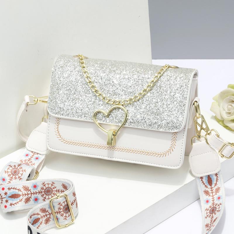 Новая сумка высокого уровня внешнего вида Full Star Design Advanced Sense of Small Fragrance Wind Handbag Splicing Shoulder Bag Tide