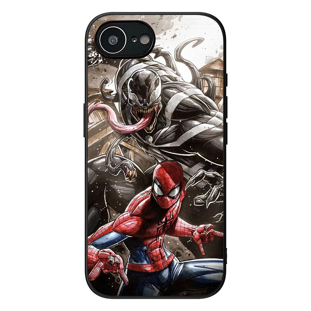 Soft Phone Cover for Apple iPhone 17 16 14 15 Pro Max Plus 15+ 16E XR ProMax Air Case Venom Superheroes Marvels Casing