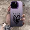 Дизайн с узором оленя IMD Чехол для телефона для iPhone 17 16 Pro Max 15 Plus 14 13 12 11 17Air 16E XS X XR 8 7 Ударопрочный Жесткий Чехол
