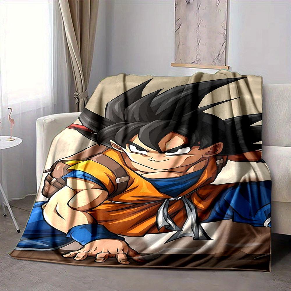 1pc Saiyan, Warrior Flannel Blanket [Cozy Throw Blanket] For Sofa, Bed, Travel, Camping, Livingroom, Office, Couch, Chair, And Bed