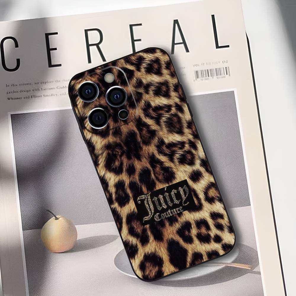 Розовый чехол J-Juicy C-Couture для iPhone 17,16,15,14,13,12,11 Plus,Pro Max,XS,Мягкий черный чехол