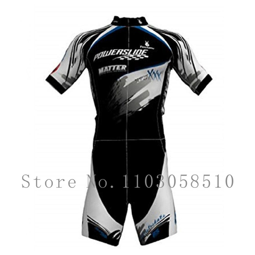 Powerslide Inline Костюм-комбинезон Команда Areo Speedsuit Летняя Мужская Одежда для Велосипеда Костюмы для Катания Ciclismo Pro Гоночная Одежда С коротким Рукавом