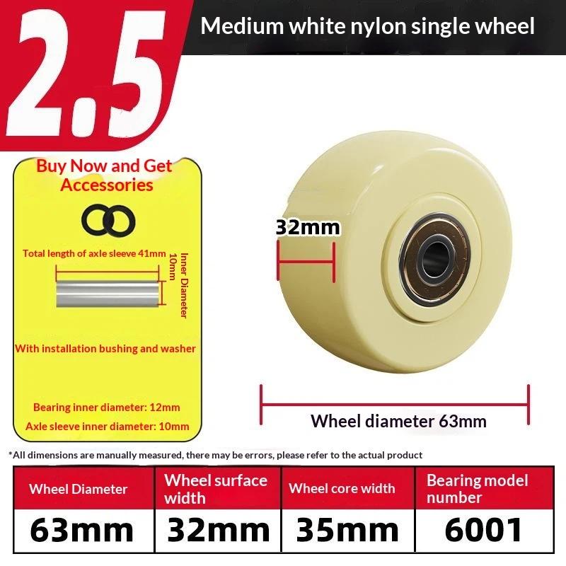Furniture Caster Wheels 2 Sets Swivel Sliding Heavy Duty Castors 1.5-5 Inch with Free Mounting Parts for Trolley DIY Projects