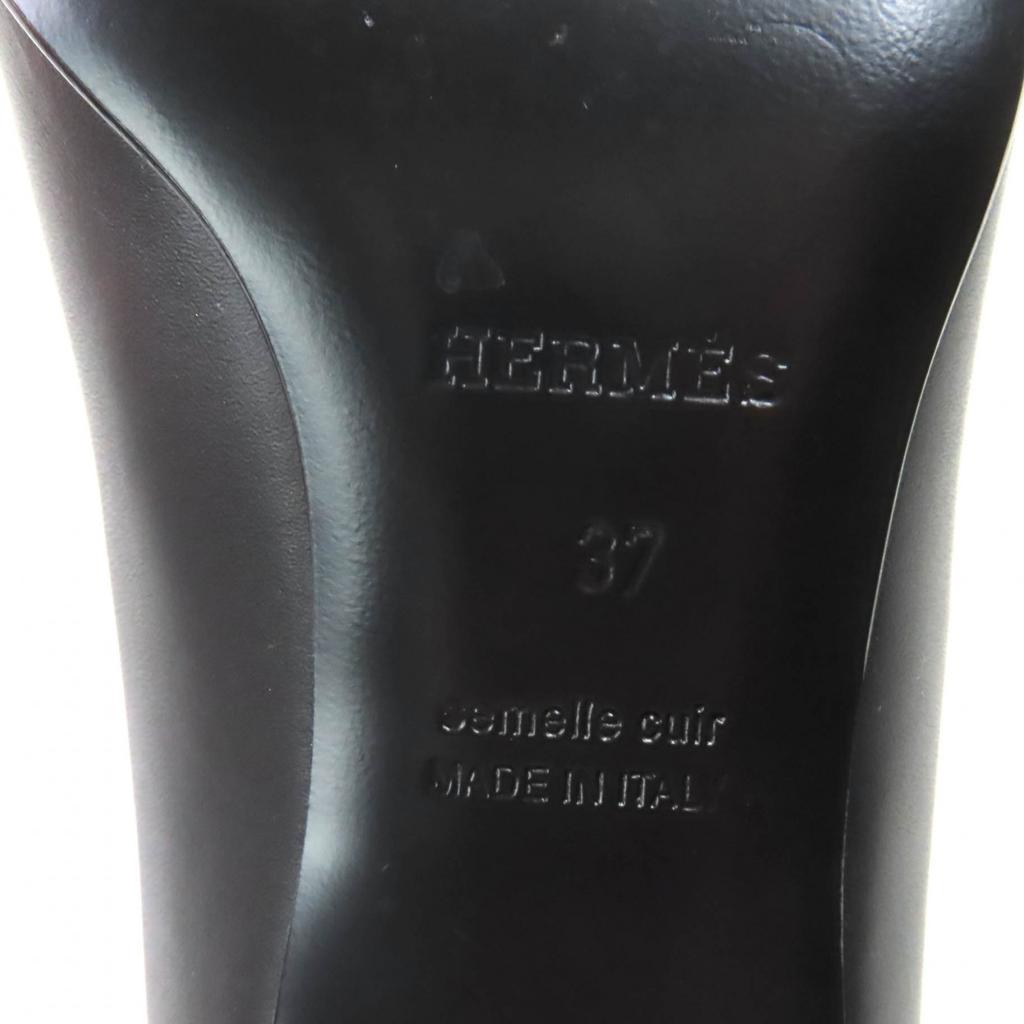 Отличные туфли HERMES черная кожа Женские 37 Б/у
