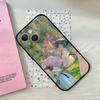 Чехол для телефона с картиной Клода Моне для IPhone 1716 15 14 13 Pro Max 11 12 Mini X Xs XR Черный Силиконовый Чехол