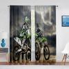 Тюль для мотоцикла, мотокросса, для мальчиков, мужчин, спальни, гостиной, кухни, экстремальных видов спорта, прозрачная вуаль, занавеска