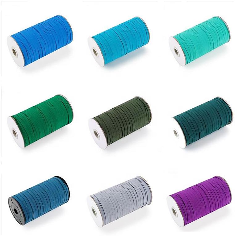 Polyester Rubber Woven Knitting Elastic Cord Band 1mm 1.5mm 2mm 3mm Braided Elastic Cords String With Colorful Round