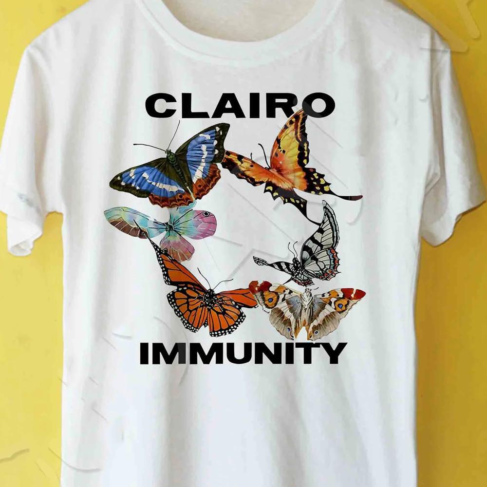 ПРЕКРАСНАЯ белая унисекс футболка Clairo IMMUNITY Все размеры от S до 5XL Унисекс футболка