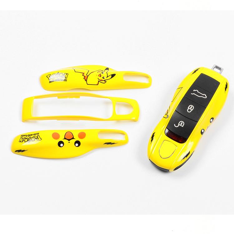 Ключ-чехол Porsche Pikachu: Комплект из трех частей для Macan, Cayenne, Panamera, 718