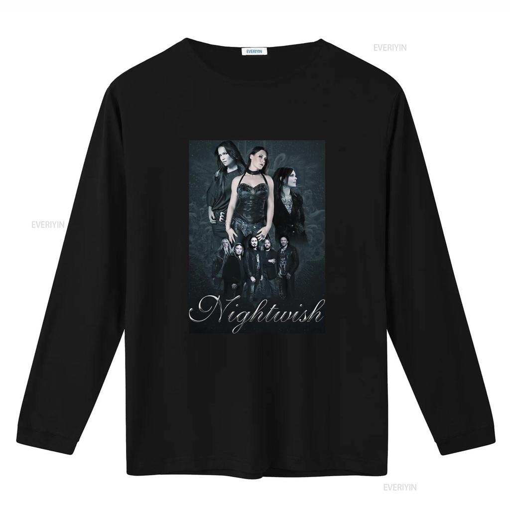 Хлопковая черная футболка для мужчин Nightwish всех размеров, винтажная, стиранная, универсальный топ для повседневной носки