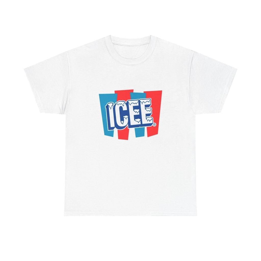 Графическая футболка Icee Slushie с винтажным логотипом 90-х Ретро Унисекс Плотный хлопковый футболка