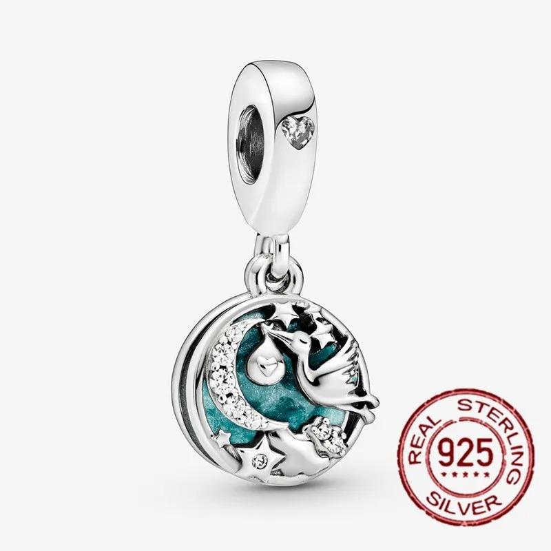 925 Sterling Silver Spring New Animal Beads Fit for Original Bracelet Jewelry Making Butterfly Firefly Chameleon Charms