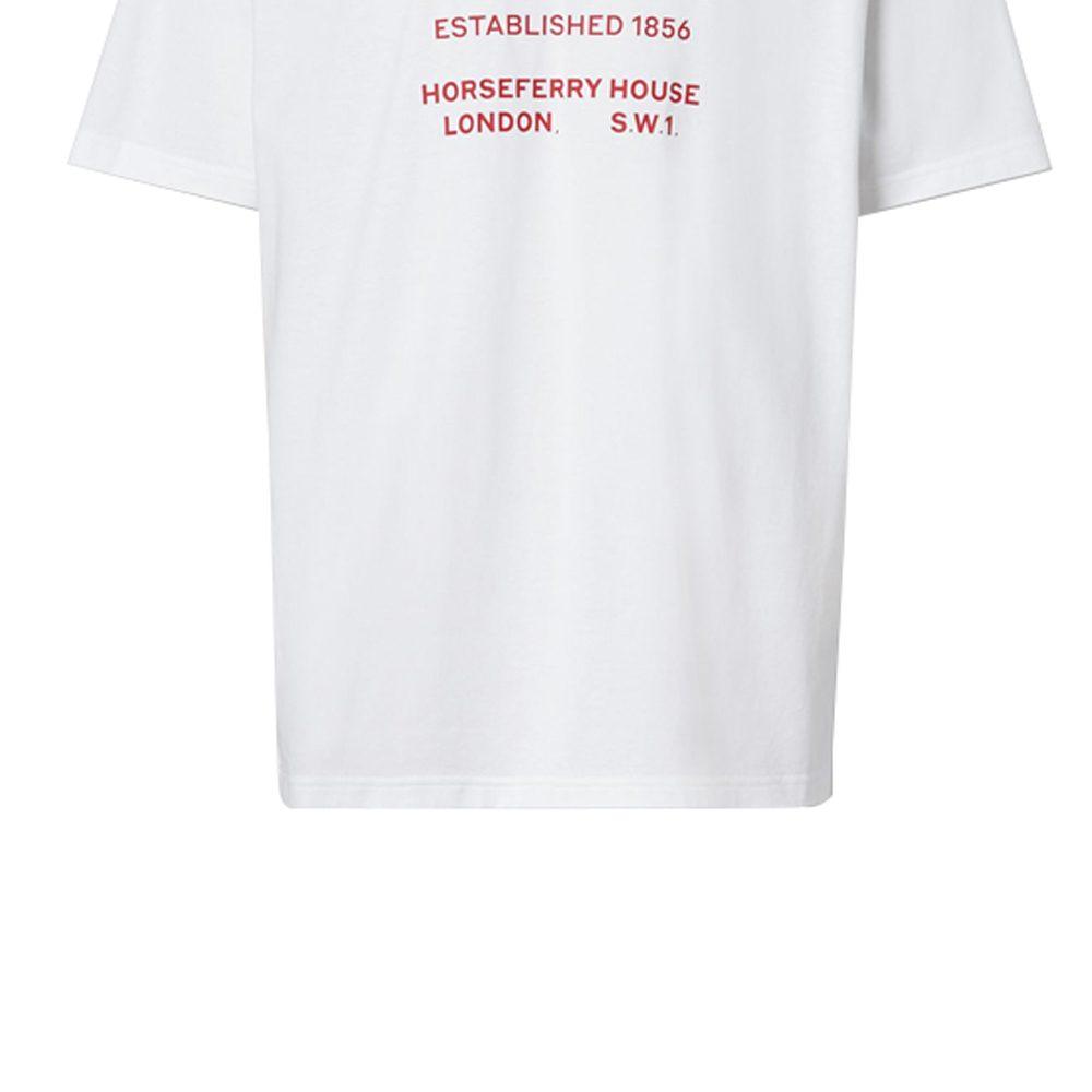 Burberry Футболка Horseferry Унисекс Белый 80172251