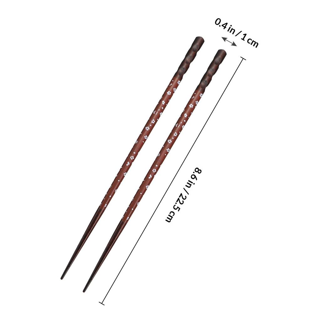 1 Set Wooden Chopsticks Tableware Set with Chopstick Rest Smooth Portable Case for Travel Home Camping Dinner Service