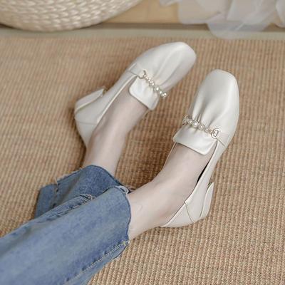 Женская летняя обувь с кристаллами и бриллиантами, туфли для женщин 2024 года, элегантные туфли на низком каблуке с квадратным носком и стразами, шикарные туфли на каблуках