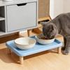 Elevated Cat Food Bowl Platform Portable for Automatic Pet Feeders Raised Feeding Stand Wooden Support for Cats and Dogs
