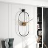 Creative Metal Wall Clock Modern Design Minimalist Style Iron Art Wall Clock for Living Room Wall Watch Home Decor 38x14 Cm