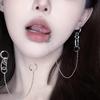 Cool Style Fake Piercing Lip Clip Earring Punk Chain Linked Earrings Hinged Lip Ring For Women Men Jewelry Accessories