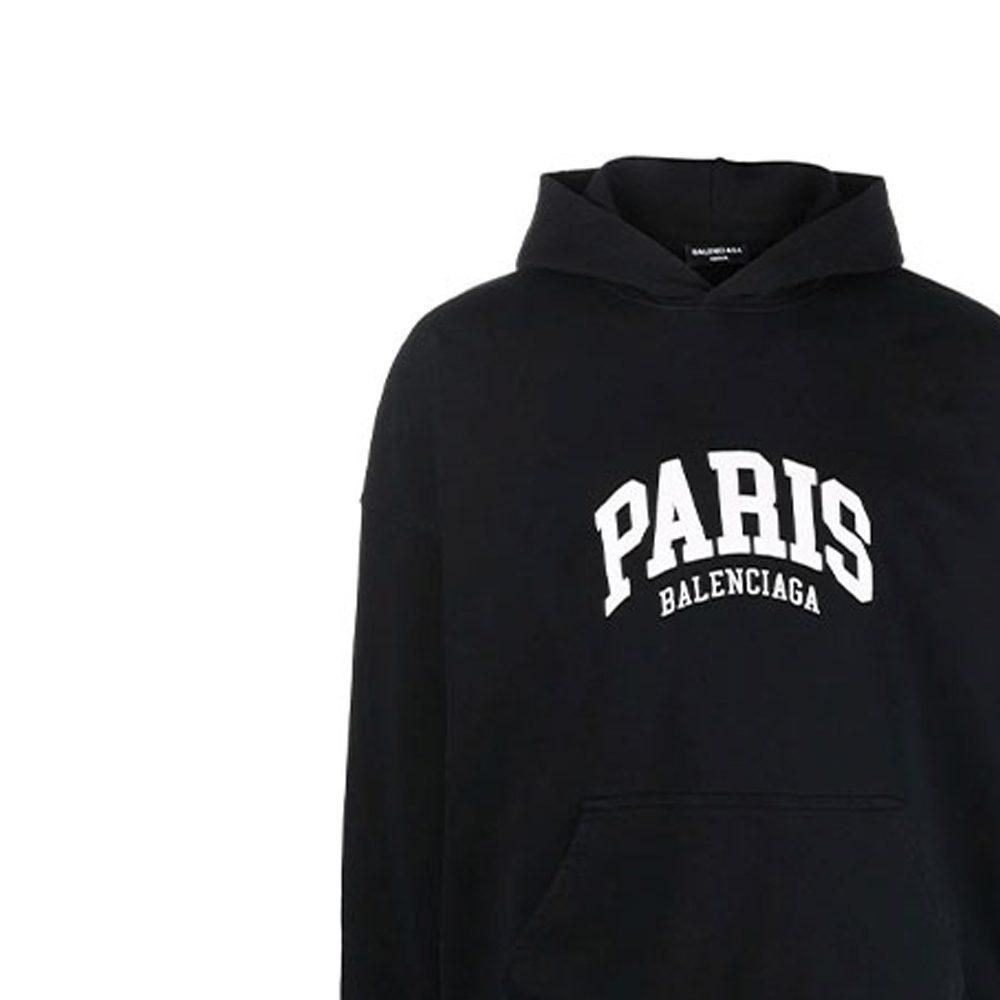 Balenciaga Мужская толстовка с капюшоном Cities Paris Широкий крой 674986TLVL81070