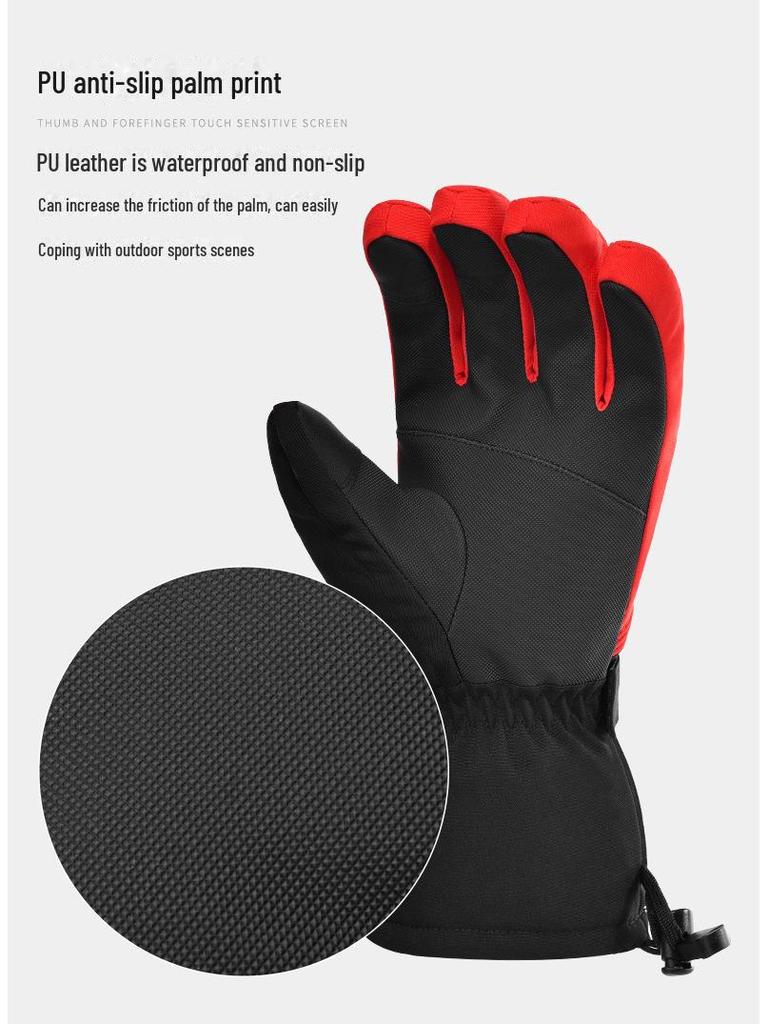 Boden 1384 Winter Ski Gloves: Warm, Cold-Resistant, Touchscreen Compatible, Plus Velvet Lining for Single and Double Board Use
