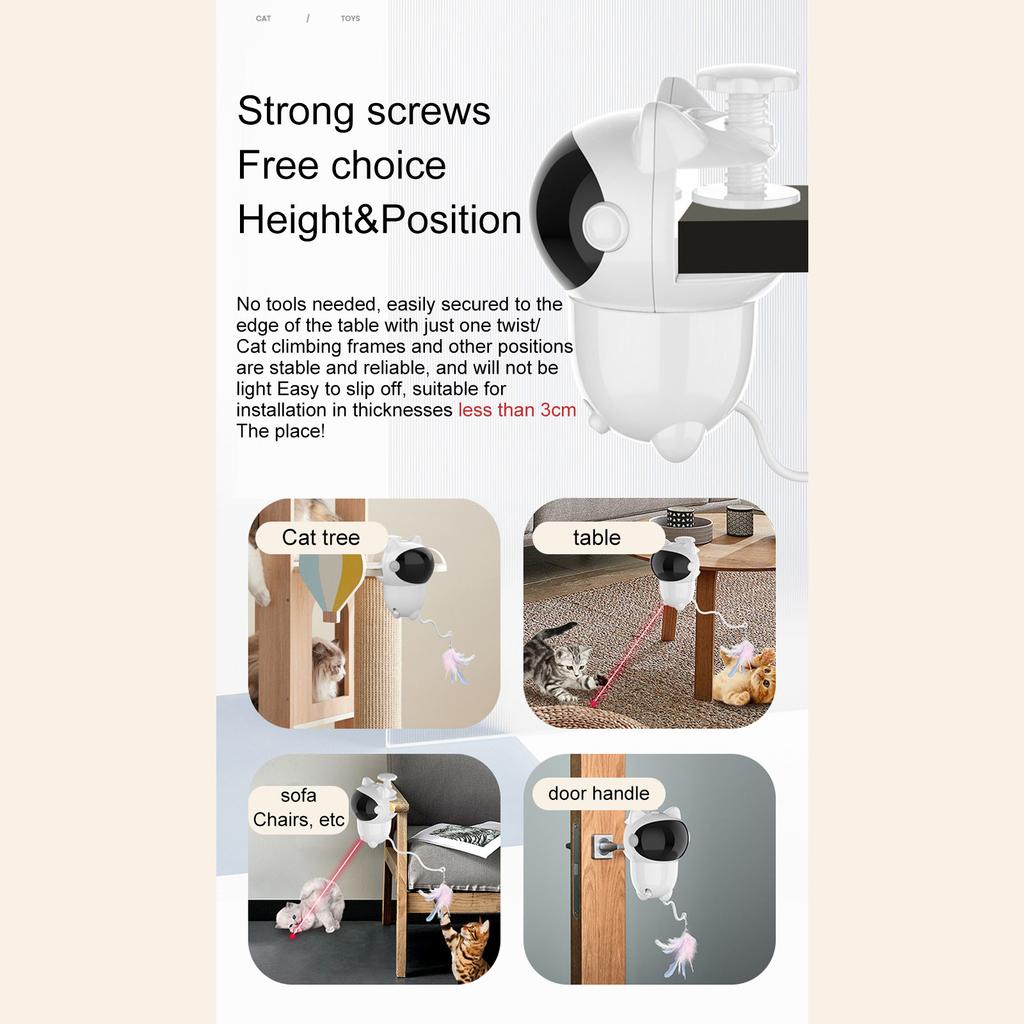 Cat Toy For Indoor Cats, Random Trajectory Motion Activated Rechargeable Automatic Cat Toy, Interactive Cat Toy For Bored Indoor Cats Kittens Dogs