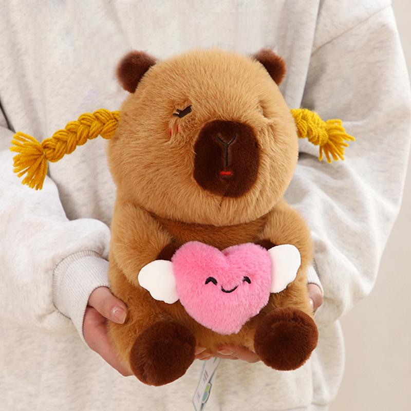 20-25 см плюшевая игрушка-трансвестит капибара мягкая мягкая имитация животных милая кукла мультфильм милое украшение для дома для девочек подарок