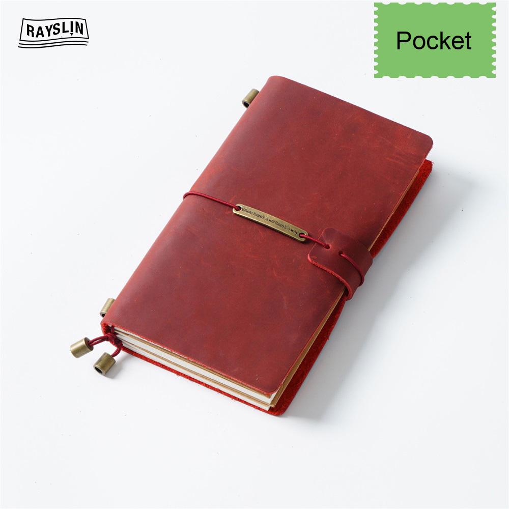 7 Colors 4 Sizes Travel Journal Genuine Leather Cover Handmade Notebook DIY A5 Diary Office School Note Book Free Embossing Name
