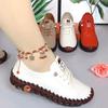 New Ladies Casual Leather Shoes Beef Tendon Soft Bottom Comfortable Large Women's Shoes Soft Sole Soft Surface Comfort Flats