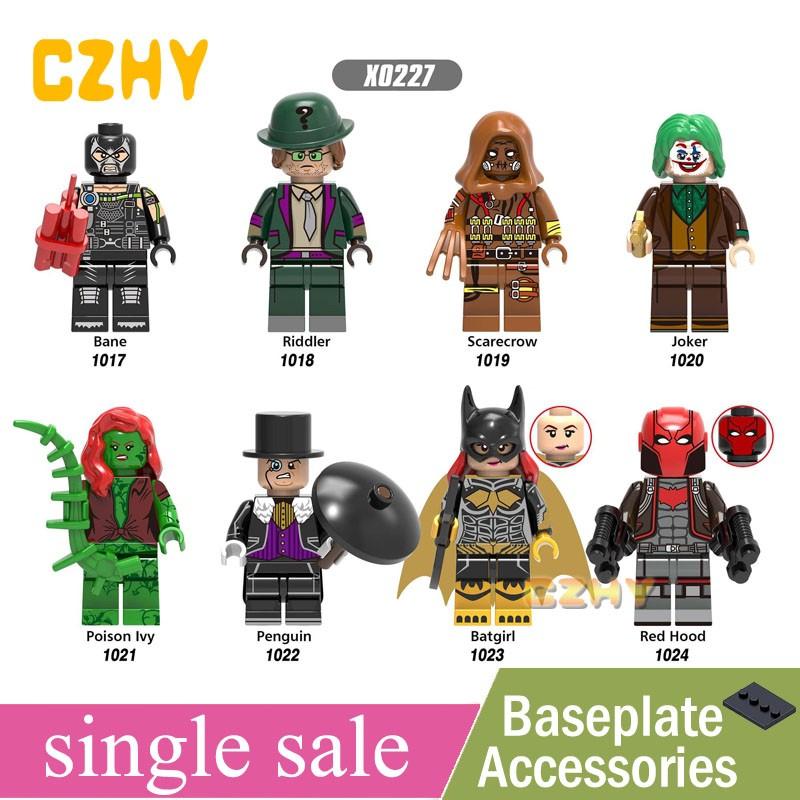 DC Comics Мини-фигурка Бэтмен Минифигурки Джокер Пугало Пингвин Кирпичики Игрушки X0227