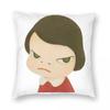 Yoshitomo Nara Girl Square Pillowcase Polyester Linen Velvet Creative Zip Decorative Car Cushion Cover
