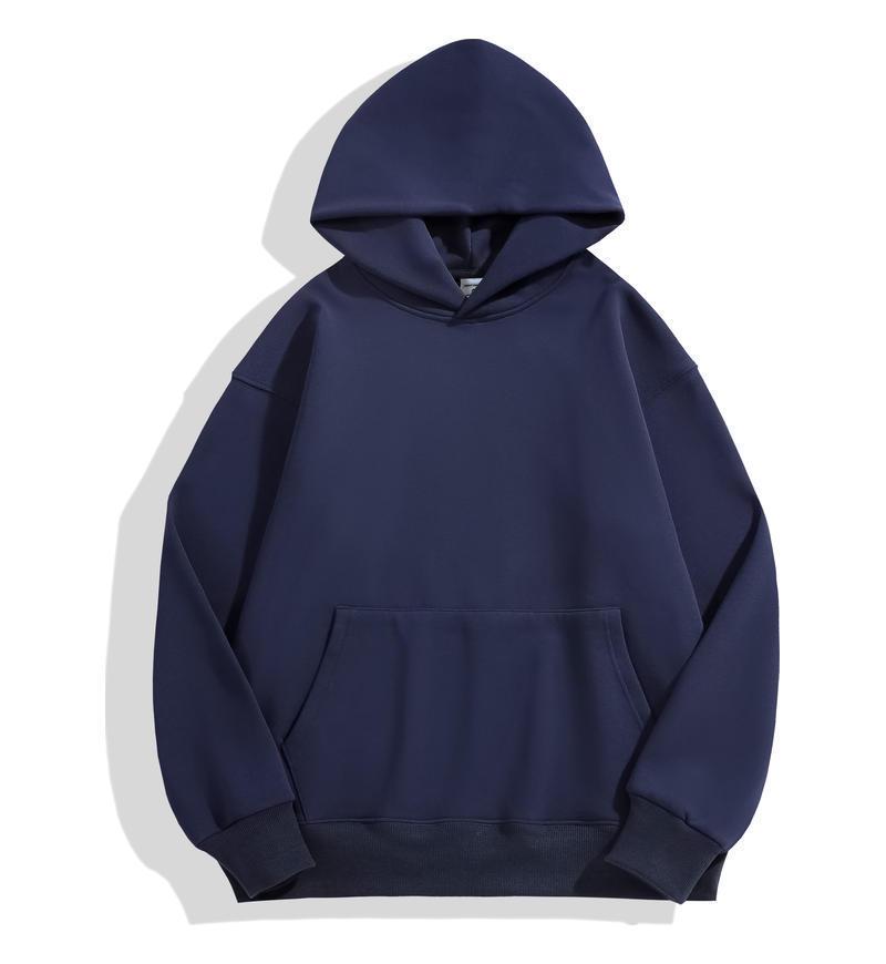 500g Unisex Oversized Hooded Sweatshirt with Velvet Lining - Trendy Loose Fit Hoodie