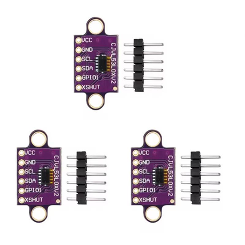 1-10PCS VL53L0X Time-of-Flight (ToF) Laser Ranging Sensor Breakout 940nm GY-VL53L0XV2 Laser Distance Module I2C IIC with Pin