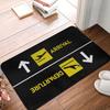 Home Entrance Door Mat Arrivals Departures Doormat Footpad Anti-slip Cushion Corridor Kitchen Balcony Bath Mat Bedroom Furry Rug