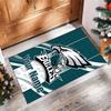 Philadelphia Eagles Crystal Velvet Rug, Custom Name Text Personalized Non‑Slip Floor Mat for Home Decor Gift