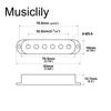 Musiclily Pro Strat Pickup Cover Set Pitch ST Single PU Cover для Strat Electric Black of 10.5mm USA/Mexico Guitar, (Набор 3)
