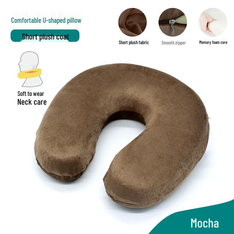 U-Shaped Memory Foam Travel Pillow for Neck Support – Ideal for Office, Car, and Naps