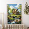 5d DIY Diamond Painting Cross Stitch Garden Cottage Scenery Diamond Embroidery Mosaic Full Round Drill Home Decor