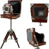 Antique Wooden Film Camera with Wooden Tripod – Vintage Photography Studio Collectible,, Decorative Home Décor Gift