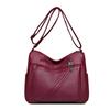 Women's Small Square Bag Shoulder Bag Soft Leather Mother Bag Multi-Layer Bag