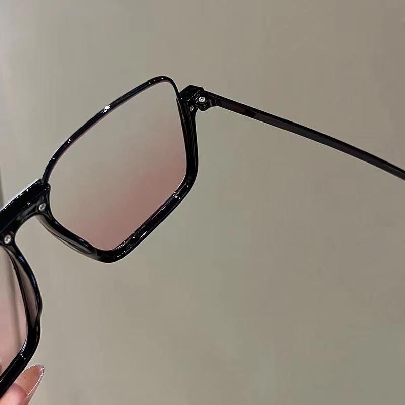 Румяные очки Полуободковые Очки для маленького лица Обычные очки Женские Большие оправы Линзы с градиентным переходом цвета Закат