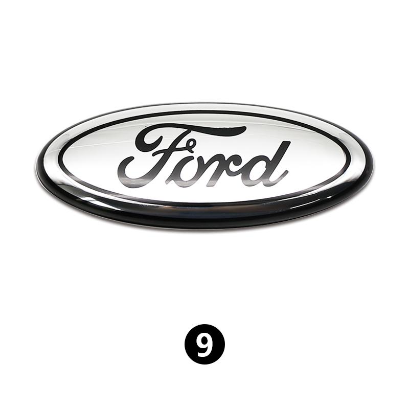 AJJ1 Ford Metal All Sizes Logo For Focus Mondeo Edge Ecosport Fiesta Fusion Rear Trunk Emblem Metal Cover Sticker Badge Classic Blue