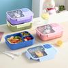 Bento Lunch Box For Kids Girls Cartoon Students Kawaii Cute Heated 3 Grid Sandwich Snack Food Box Special Canteen Food Storage