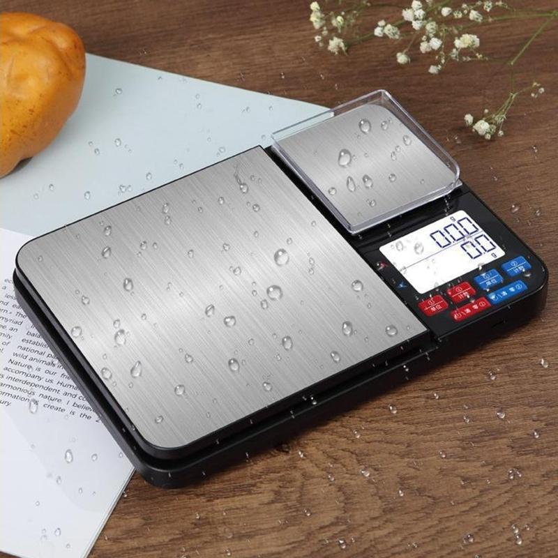 Digital Kitchen Food Scales with Dual Platform Weighing Design with Precision Accuracy & Tare Function Stainless Steel